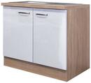 Bild 1 von SPÜLENUNTERSCHRANK VALERO DSPU 100 ES, Sonoma Eiche, Weiß Hochglanz