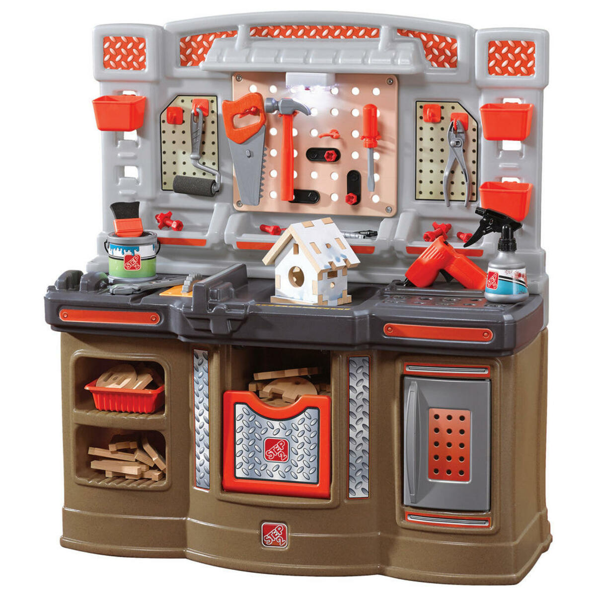 Bild 1 von Kinderspieltisch, Braun, Grau, Kunststoff, 97.8x86.4x86.4 cm, unisex, EN 71, CE, Spielzeug, Kinderspielzeug, Sonstiges Spielzeug