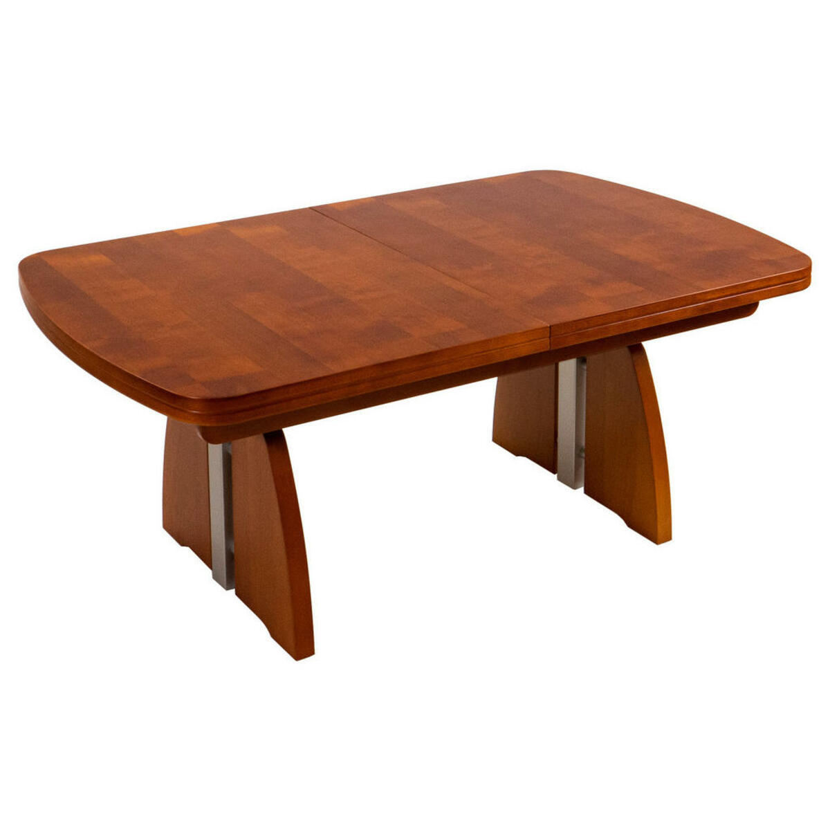 Bild 1 von Venda Couchtisch, Silber, Kirschbaum, Holz, Metall, Kirschbaum, furniert, rechteckig, Wange, 75x55-74x125-245 cm, ausziehbar, höhenverstellbar, offenes Fach, Wohnzimmer, Wohnzimmertische, Couchtisch