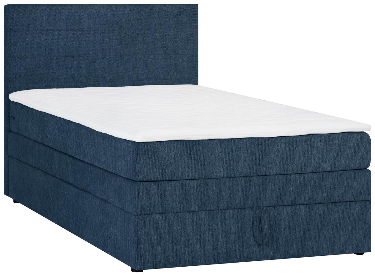 Bild 1 von Boxspringbett Palma in Blau ca. 120x200cm mit Topper, Blau