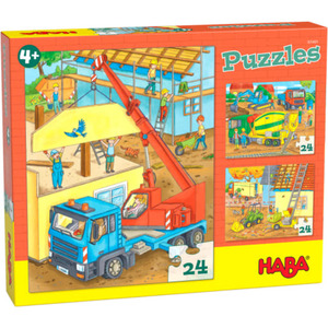 Puzzles Auf der Baustelle HABA 305469 Bunt