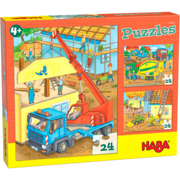 Bild 1 von Puzzles Auf der Baustelle HABA 305469 Bunt