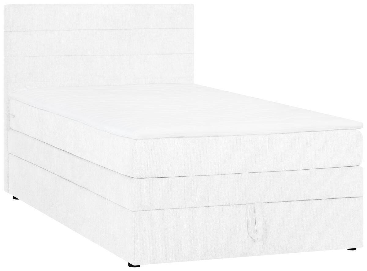 Bild 1 von Boxspringbett Palma in Weiß ca. 140x200cm mit Topper, Weiß