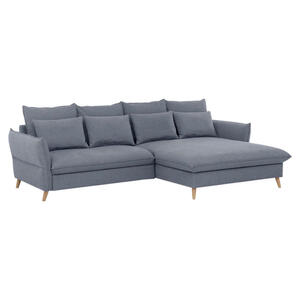 Livetastic Eckschlafsofa, Blau, Textil, Buche, vollmassiv, Uni, 4-Sitzer, Füllung: Schaumstoffflocken,Schaumstoffflocken, 274x170 cm, Stoffauswahl, seitenverkehrt erhältlich, Schlafen auf Sitzhöhe