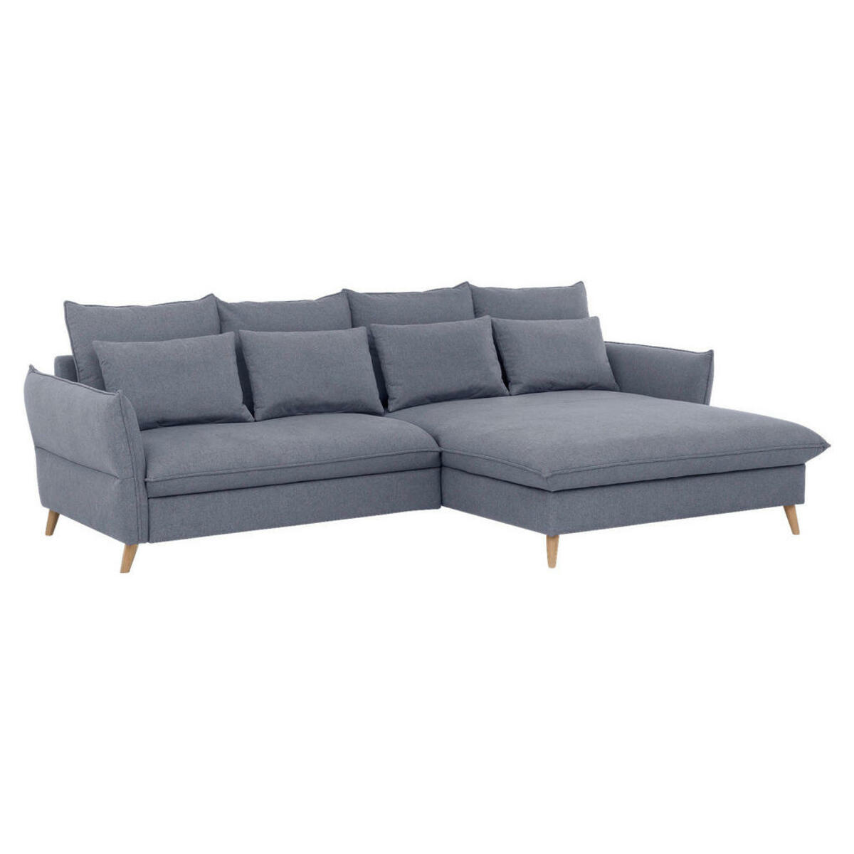 Bild 1 von Livetastic Eckschlafsofa, Blau, Textil, Buche, vollmassiv, Uni, 4-Sitzer, Füllung: Schaumstoffflocken,Schaumstoffflocken, 274x170 cm, Stoffauswahl, seitenverkehrt erhältlich, Schlafen auf Sitzhöhe