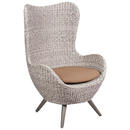 Bild 1 von Münchner Boulevard Loungesessel, Creme, Sahara, Metall, Kunststoff, Füllung: Schaumstoff, konisch, 83x120x90 cm, wetterfest, UV-beständig, Loungemöbel, Lounge-Sessel