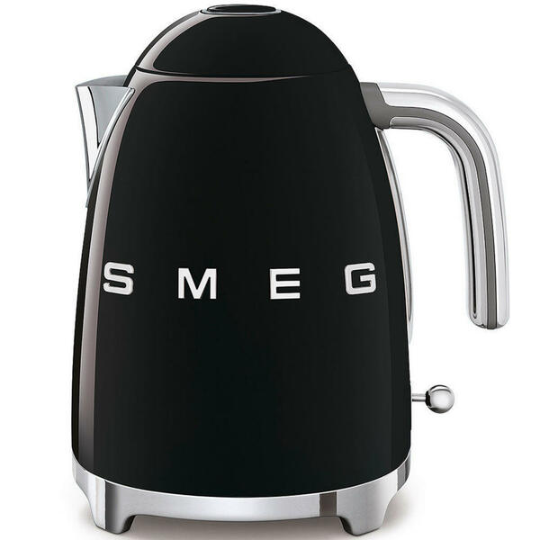 Bild 1 von Smeg Wasserkocher 50´s Style, Schwarz, Metall, 1,7 L, 22.3x24.8x17.1 cm, automatische Abschaltung, manuelle Trockengehschutz, Überhitzungsschutz, 360°-Sockel, Anti-Rutsch-Füße, ergonomischer Gri