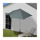 Bild 1 von Sonnenschirm halbrund Lorca, Halbschirm Balkonschirm, UV 50+ Polyester/Alu 3kg ~ 300cm anthrazit mit Ständer
