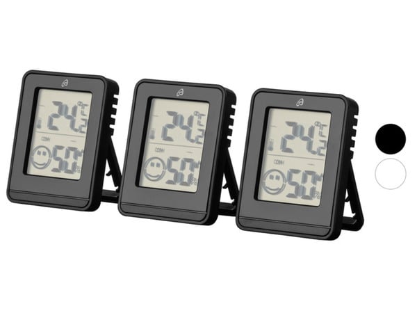 Bild 1 von AURIOL® Thermo- und Hygrometer, 3 Stück, mit Standvorrichtung