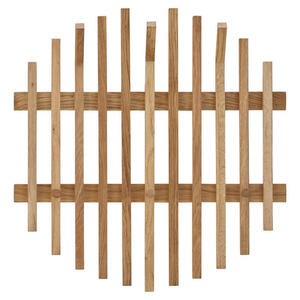 Garderobenpaneel, Natur, Holz, Eiche, massiv, 58x60x11 cm, Aufhängemöglichkeit, Garderobe, Garderobenpaneele, Garderobenpaneele