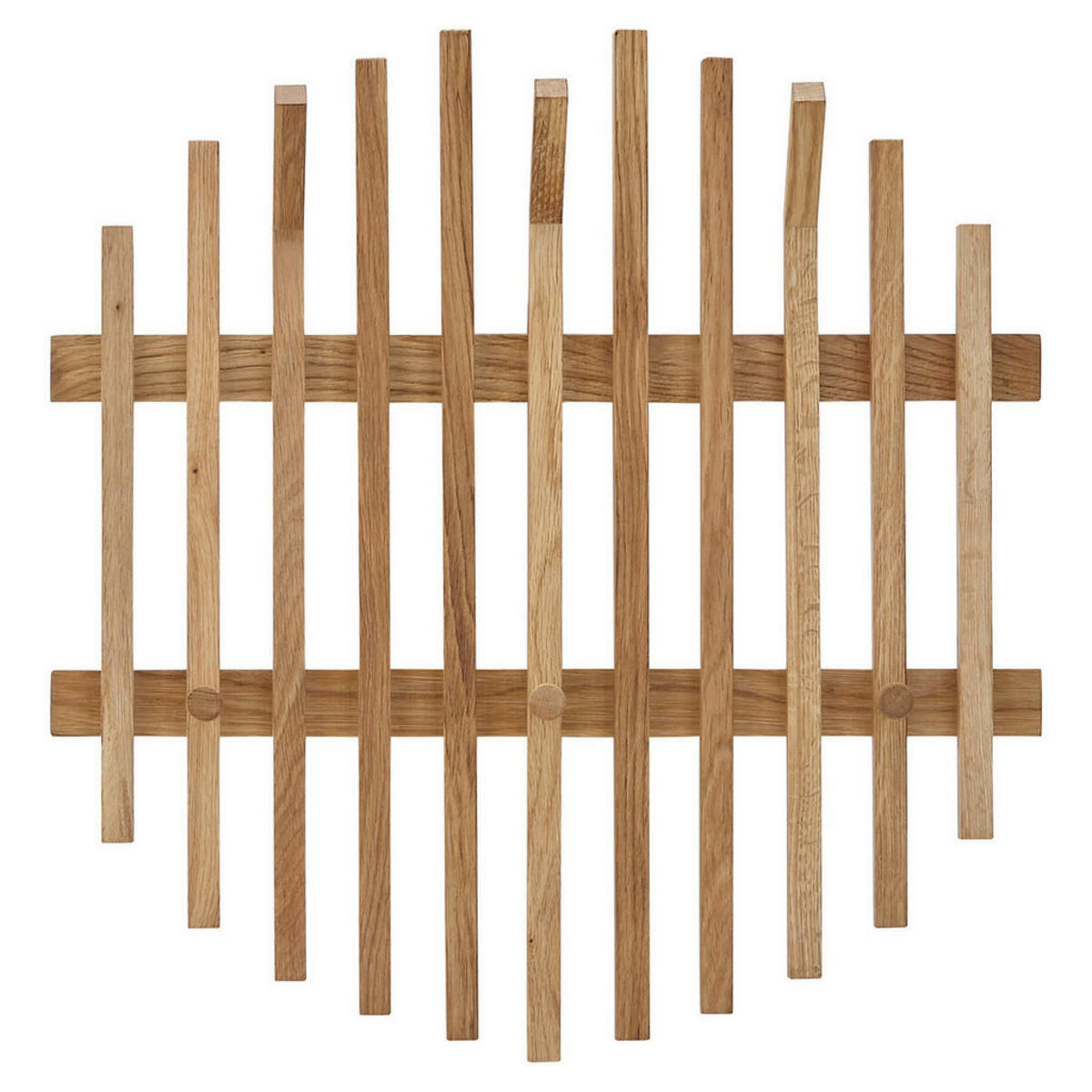 Bild 1 von Garderobenpaneel, Natur, Holz, Eiche, massiv, 58x60x11 cm, Aufhängemöglichkeit, Garderobe, Garderobenpaneele, Garderobenpaneele