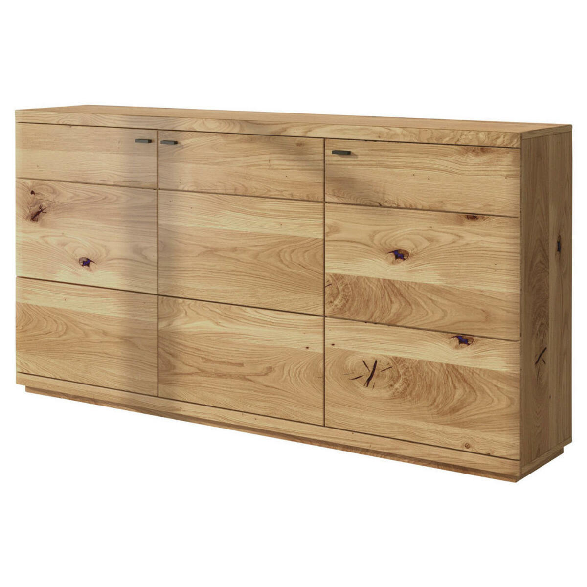 Bild 1 von Linea Natura Sideboard, Eiche, Metall, Eiche, massiv, 9 Fächer, 181x95x38 cm, stehend, Schlafzimmer, Schlafzimmer Kommoden