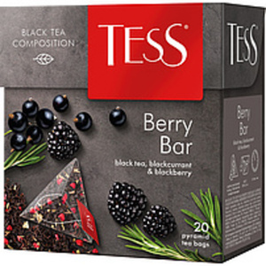 Schwarzer Tee "Tess Berry Bar", aromatisiert- Brombeere und ...