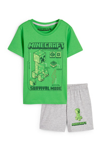 C&A Minecraft-Shorty-Pyjama-2 teilig, Grün, Größe: 116