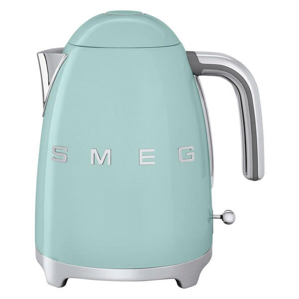 Bild 1 von Smeg Wasserkocher 50´s Style, Pastellgrün, Metall, 1,7 L, 22.3x24.8x17.1 cm, automatische Abschaltung, 360°-Sockel, Anti-Rutsch-Füße, abgedecktes Heizelement, herausnehmbarer Filter, Signalton,