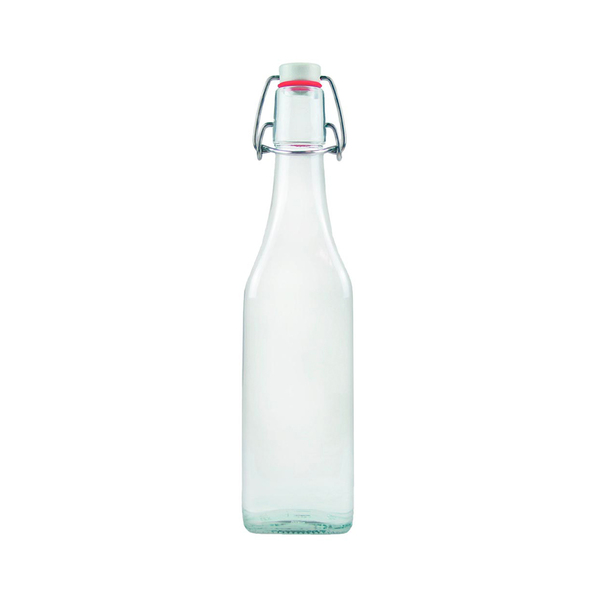 Bild 1 von Glasflasche mit Bügelverschluss, 1 L eckig