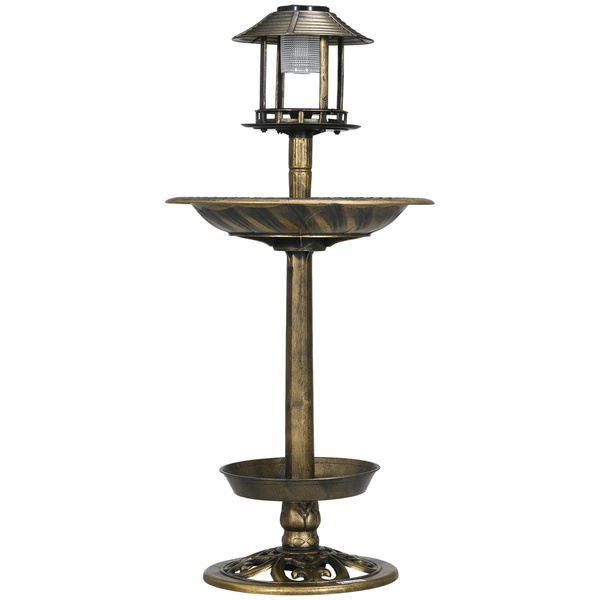 Storm's Gartenzaubereien Vogeltränke - Shabby Chic Metall Vogelbad Mit 2 Spatzen 40cm