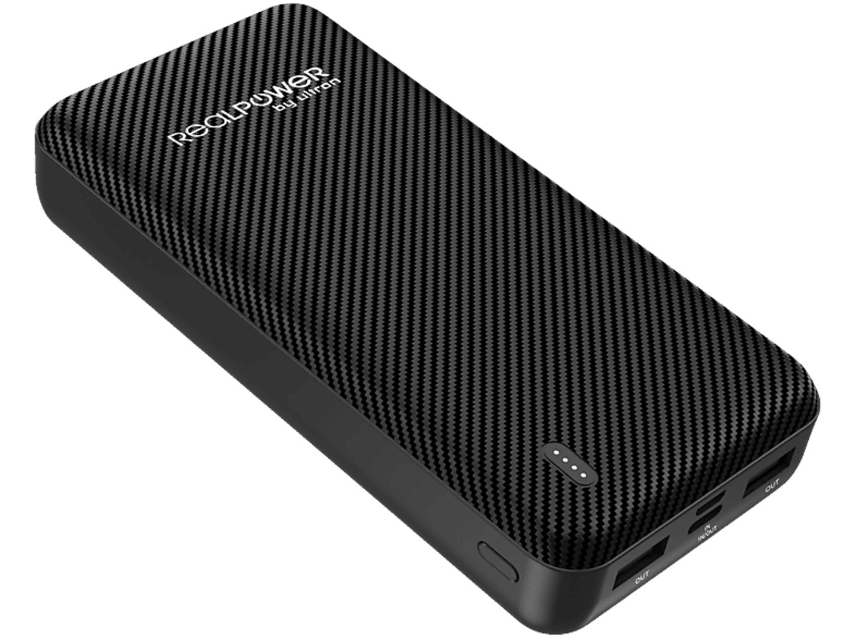 Bild 1 von REALPOWER PB-20000 SE Powerbank 20.000 mAh Black Carbon, Black Carbon