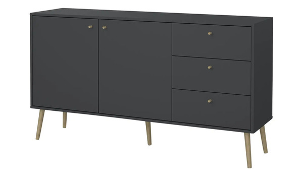 Bild 1 von Sideboard  Borbon ¦ grau ¦ Maße (cm): B: 147,2 H: 81,7 T: 39,1 Kommoden & Sideboards > Kommoden - Sconto