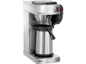 BARTSCHER 190187 Aurora 22 Kaffeemaschine Silber/Schwarz, Silber/Schwarz