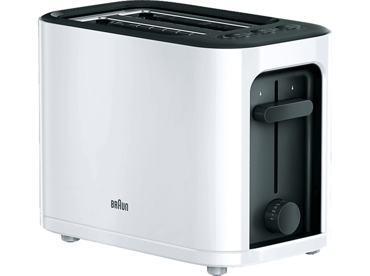 Bild 1 von BRAUN PurEase HT 3010 WH Toaster Weiß (1000 Watt, Schlitze: 2), Weiß