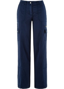 Cargo Jeans, Mid Waist, lang, 44, Blau