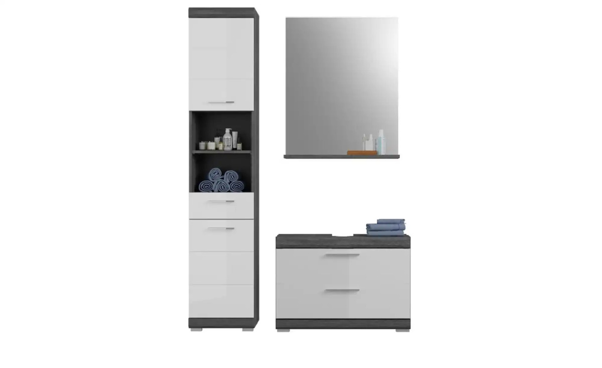 Bild 1 von Badkombination ¦ weiß ¦ Maße (cm): B: 112 H: 191 Badezimmer > Komplett-Badkombinationen - Sconto