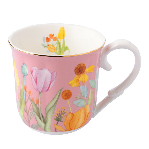 Bild 1 von Tasse mit Blumen-Motiv HELLBLAU / WEISS