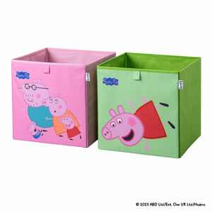 Lifeney Aufbewahrungsbox Peppa Pig 2er Set, 33x33x33cm