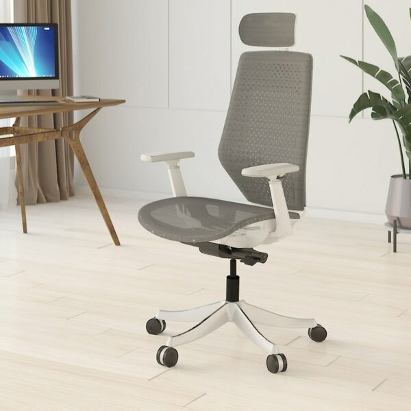 Bild 1 von FLEXISPOT BS11Pro Ergonomischer Bürostuhl, Bürostuhl mit Lordosenstütze, 3D-Armlehnen und Einstellung der Sitztiefe, Office Stuhl BackSupport, Grau