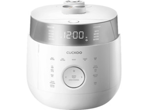 CUCKOO CRP-LHTR0609F Reiskocher (1090 Watt, Weiß/Silber), Weiß/Silber