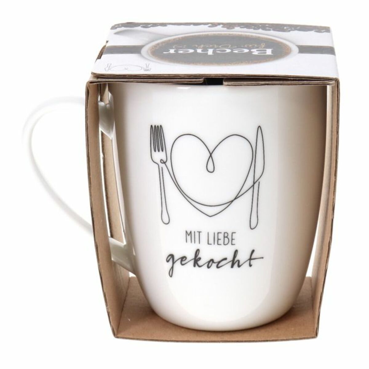 Bild 1 von La Vida Tasse "MIT LIEBE GEKOCHT" im Geschenkkarton