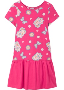 Mädchen Shirtkleid aus Bio-Baumwolle, 140/146, Pink