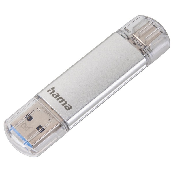 Bild 1 von Hama USB-Stick "C-Laeta", Type-C USB 3.1/USB 3.0, 16GB, 40 MB/s, Silber