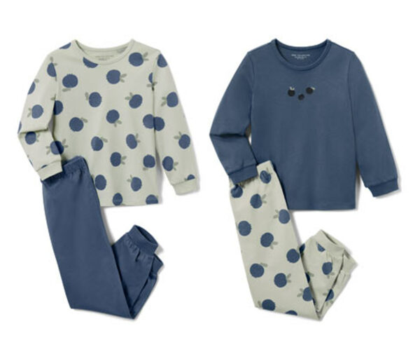Bild 1 von 2 Kleinkind-Pyjamas, lang, blau/grün
