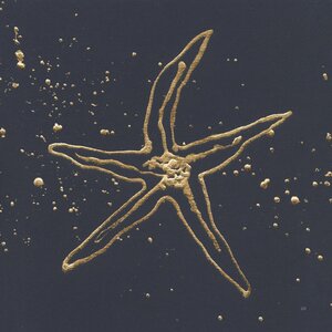 Leinwandbild Gold Starfish II