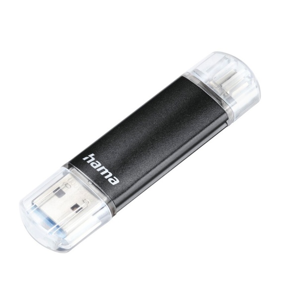Bild 1 von Hama USB-Stick "Laeta Twin", USB 3.0, 128GB, 40MB/s, Schwarz