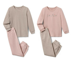 2 Kleinkind Pyjamas, lang, rosa