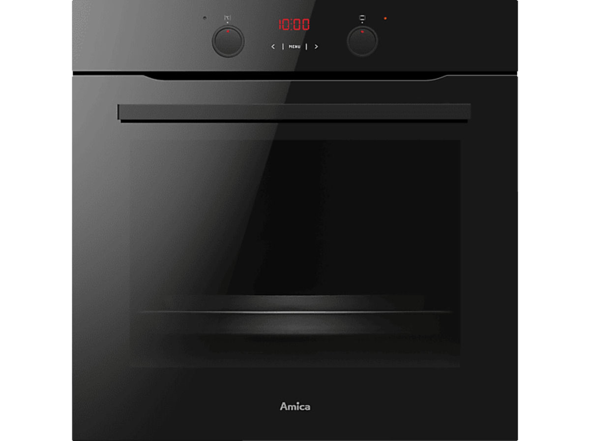 Bild 1 von AMICA EBX 943 013 S, Einbaubackofen (Einbaugerät, 77 l, 595 mm breit), Schwarzglas