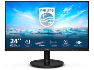 PHILIPS 241V8LAB 23,8 Zoll Full-HD Monitor (4 ms Reaktionszeit, 100 Hz), Schwarz