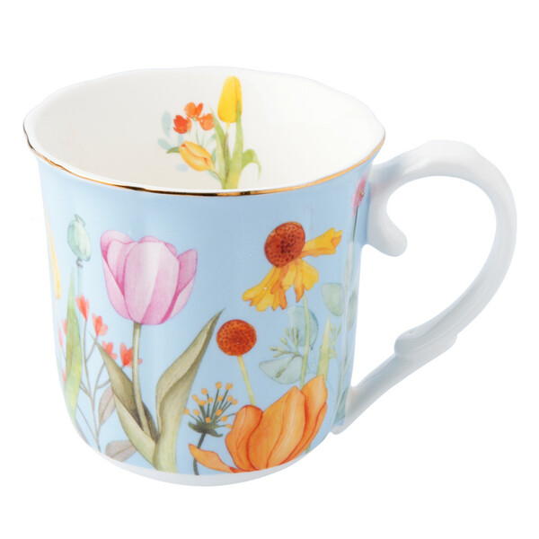 Bild 1 von Tasse mit Blumen-Motiv ROSA / WEISS