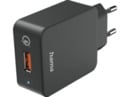 Bild 1 von HAMA USB-A Qualcomm® Quick Charge™ 3.0 Schnellladegerät Universal, 3.6 - 12 Volt 19.5 Watt, Schwarz, Schwarz
