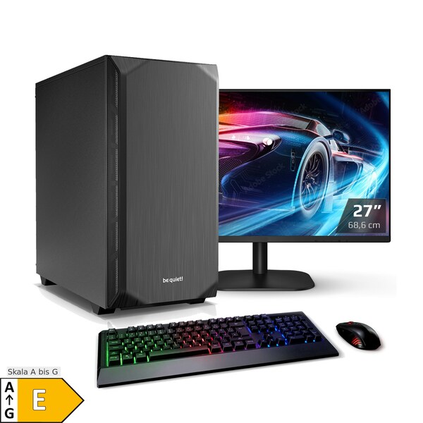 Bild 1 von PC Set Gaming mit 27 Zoll TFT Silent Strike 12 Intel Core i7-12700F, 16GB DDR4, NVIDIA RTX 3050 8 GB, 1TB SSD