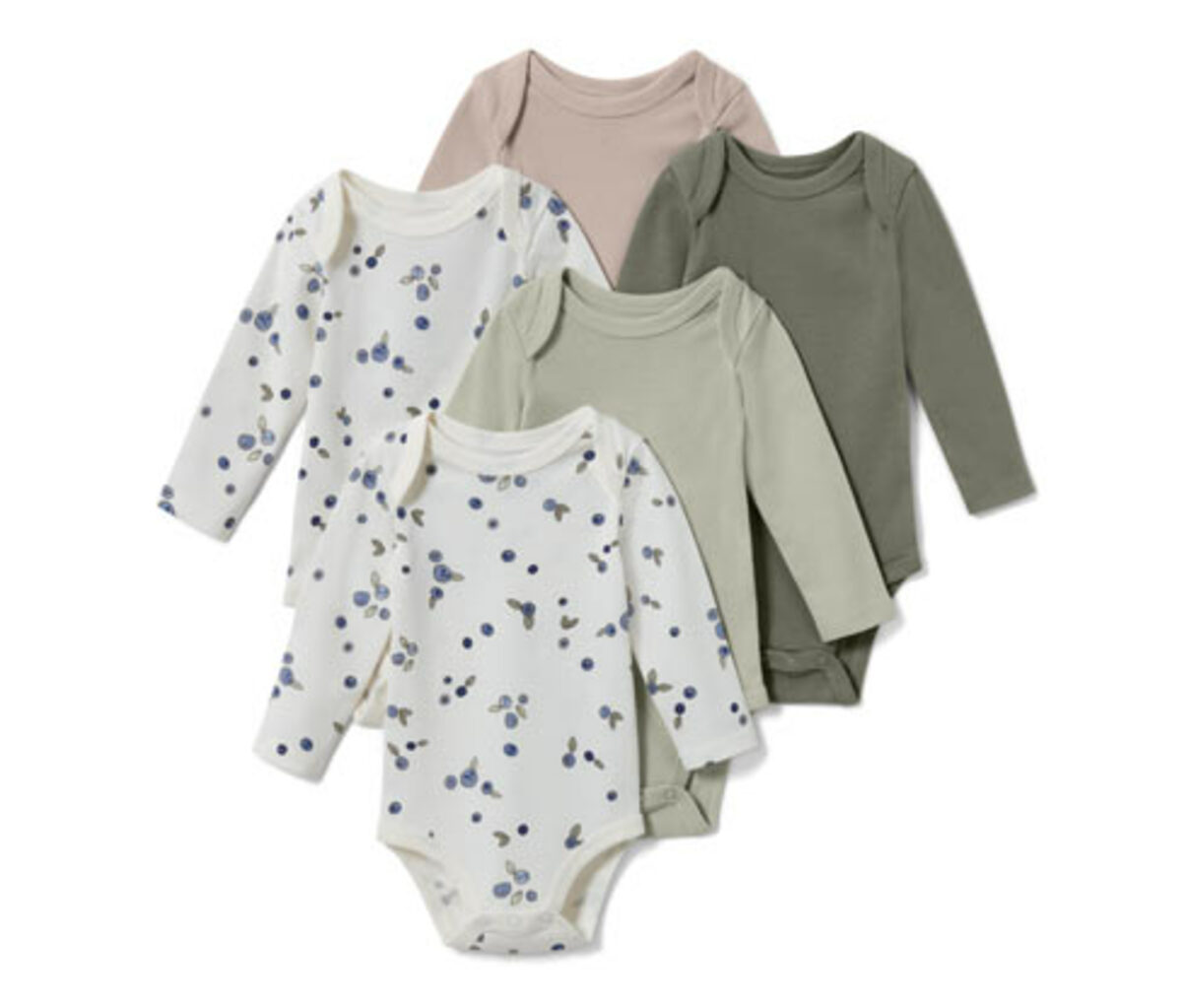 Bild 1 von 5 Baby-Langarmbodys, Blaubeere