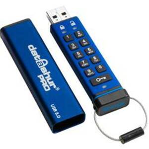 iStorage datAshur® PRO USB-Stick 64 GB Blau IS-FL-DA3-256-64 USB 3.2 Gen 1 (USB 3.0)