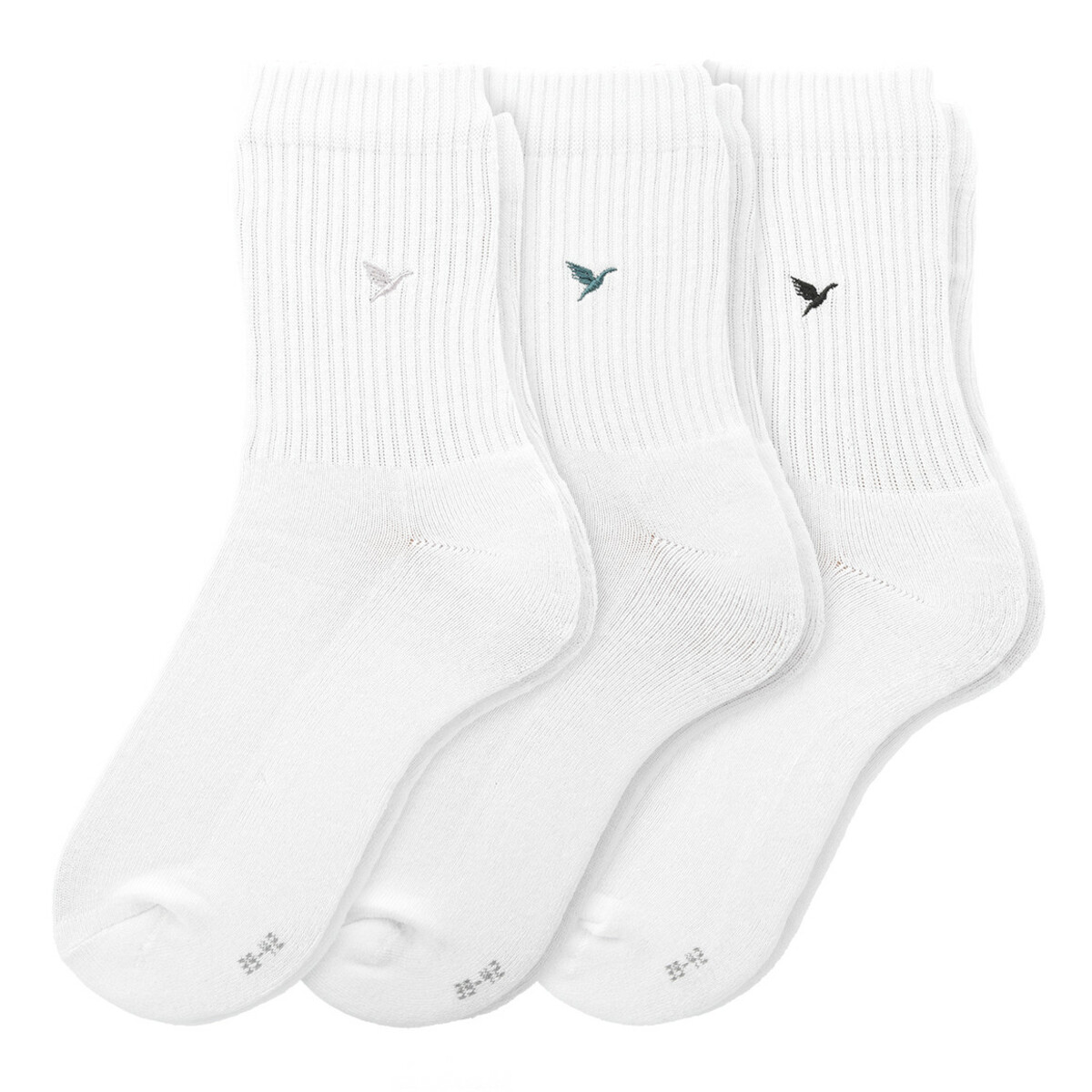 Bild 1 von 3 Paar Herren Sportsocken mit Stickerei WEISS