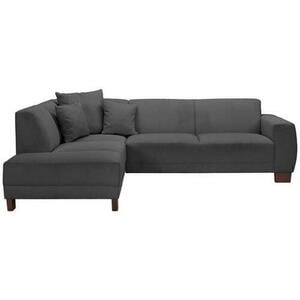 Max Winzer Ecksofa, Dunkelgrau, Textil, Buche, 4-Sitzer, Ottomane links, L-Form, 214x76x188 cm, Goldenes M, Made in Europe, Rücken echt, Wohnzimmer, Sofas & Couches, Wohnlandschaften, Ecksofas