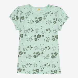 Mädchen-T-Shirt mit Hasen-Muster, Light-green