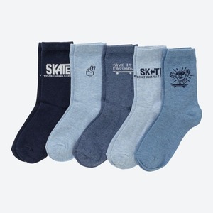 Jungen-Socken mit Baumwolle, 5er Pack, Blue