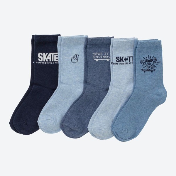 Bild 1 von Jungen-Socken mit Baumwolle, 5er Pack, Blue